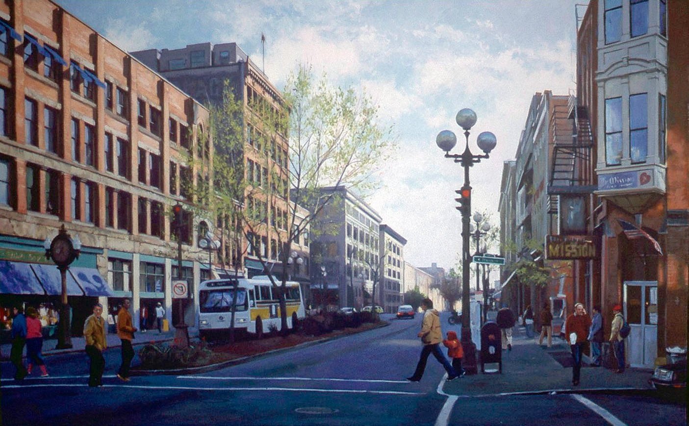 Bread of Life Mission, oil on canvas, 45 x 69 inches, copyright ©1988