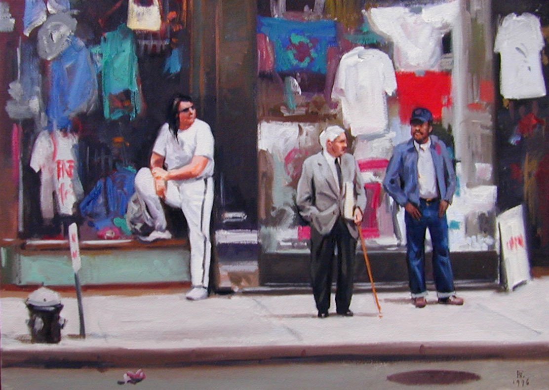 3 Men, oil on canvas, 18 x 24 inches, copyright ©1996