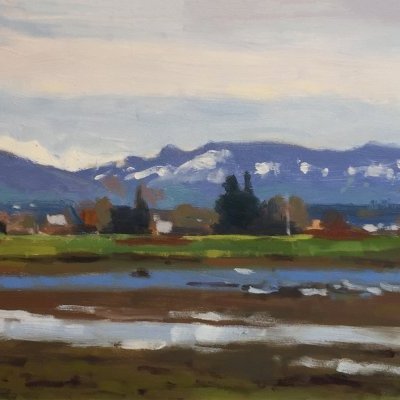 Farm To Market Road 1, oil on panel, 10 x 20 inches, copyright ©2016