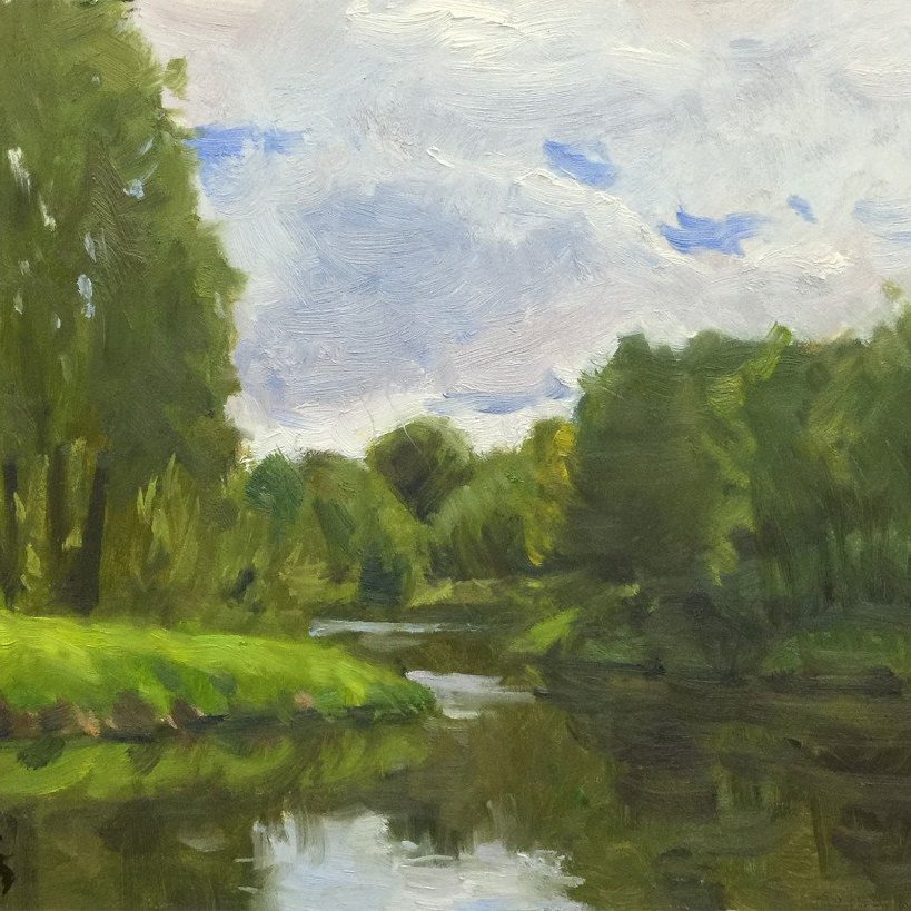Bothell Landing Study 1, oil on panel, 8 x 10 inches, copyright ©2015