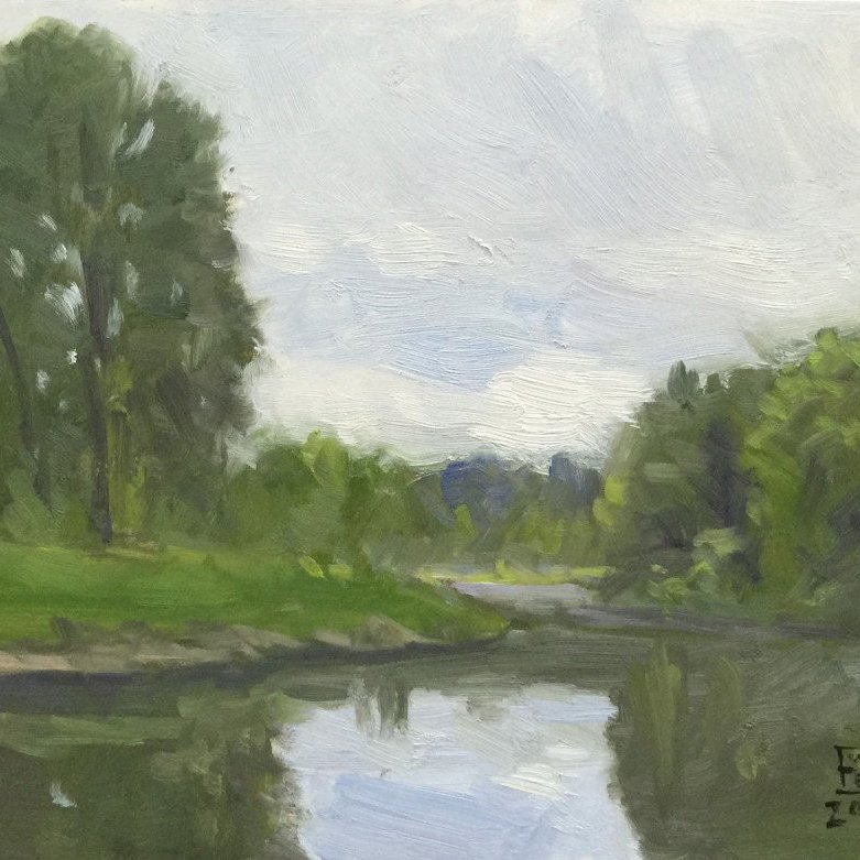 Bothell Landing Study 2, oil on panel, 8 x 10 inches, copyright ©2015