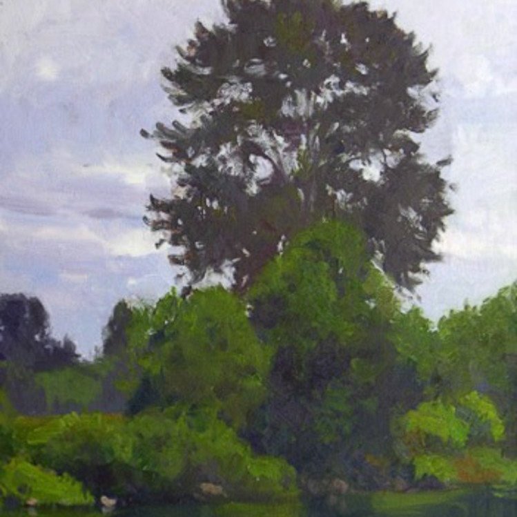 On The Snohomish River, oil on canvas, 24 x 18 inches, copyright ©2009