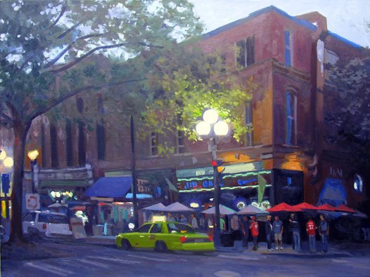 J & M At Dusk, oil on canvas, 30 x 40 inches, copyright ©2011