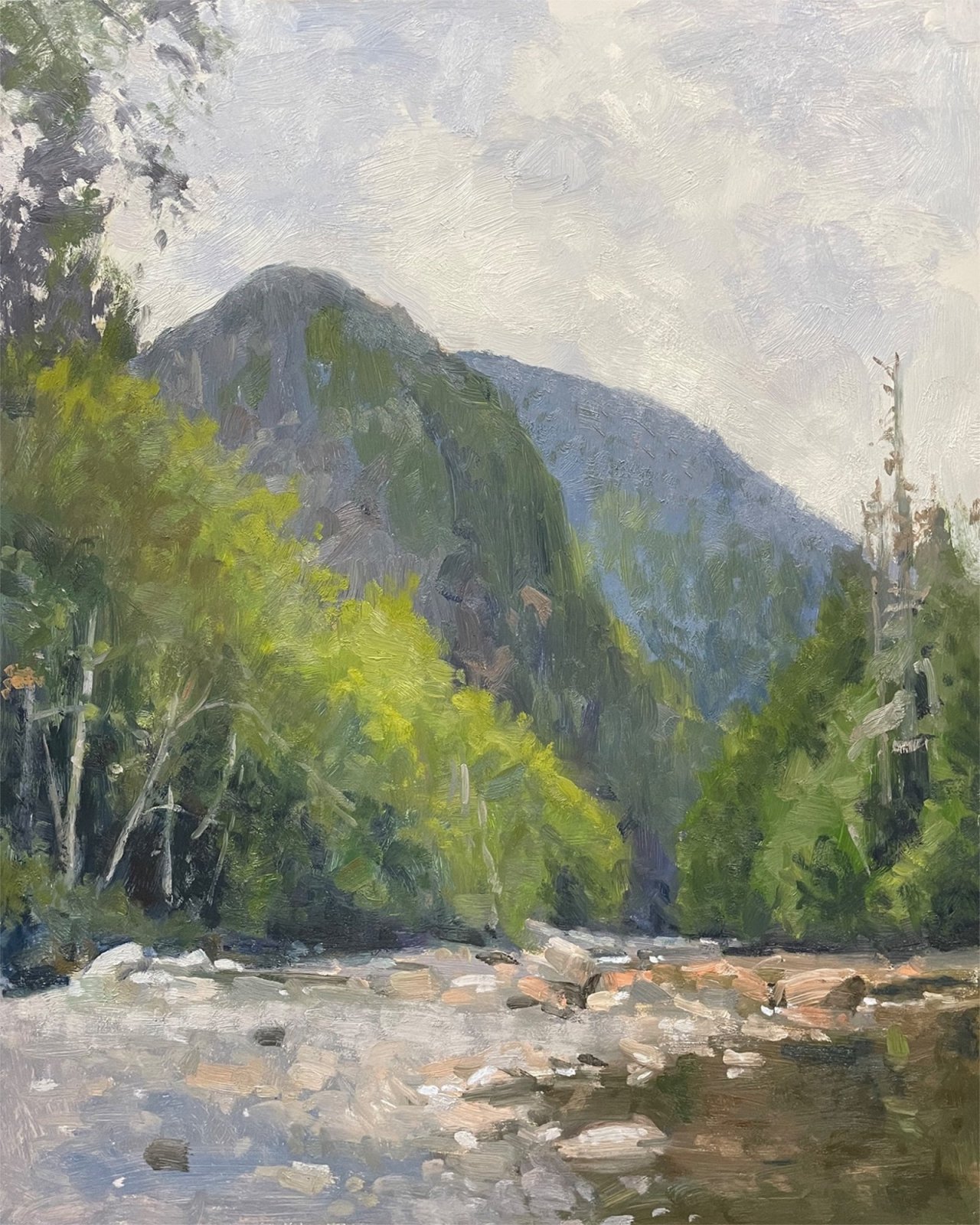 Olallie Morning, oil on linen, 26 x 52 inches, copyright ©2022