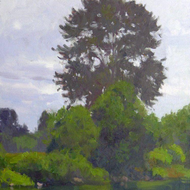 On The Snohomish River, oil on canvas, 24 x 18 inches, copyright ©2009