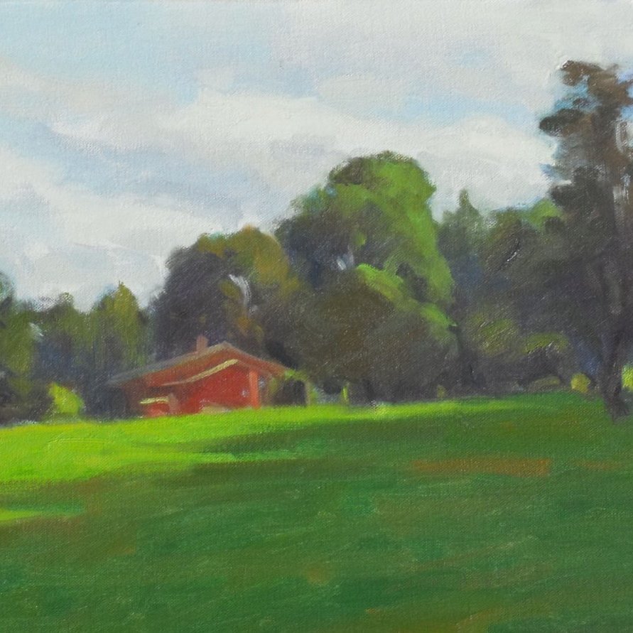 Bob Pepper's Farm, oil on canvas, 11 x 22 inches, copyright ©1999