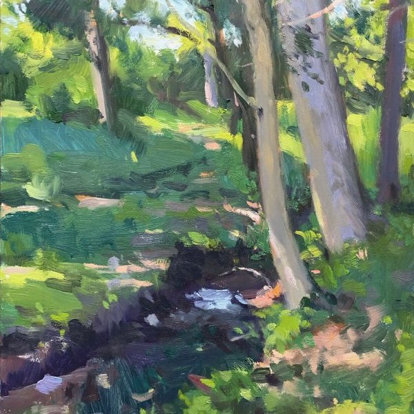 Finch Apunte, oil on panel, 16 x 20 inches, copyright ©2019