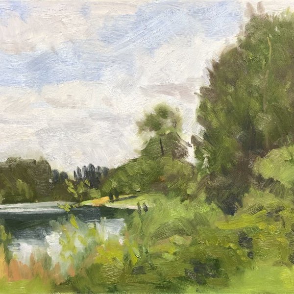 Rotary Apunte, oil on panel, 9 x 12 inches, copyright ©2019