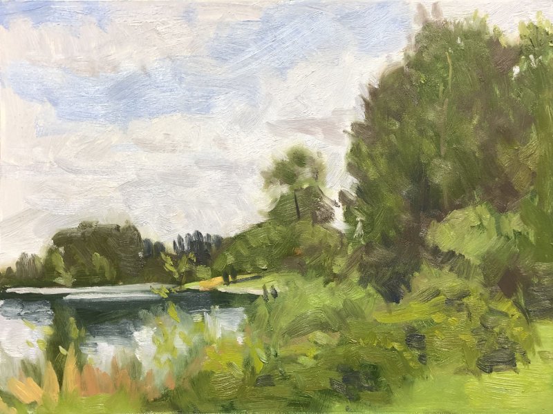 Rotary Apunte, oil on panel, 9 x 12 inches, copyright ©2019