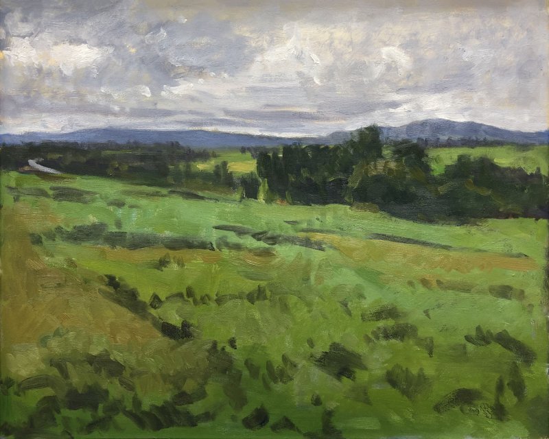 Snohomish Valley Apunte, oil on panel, 16 x 20 inches, copyright ©2019