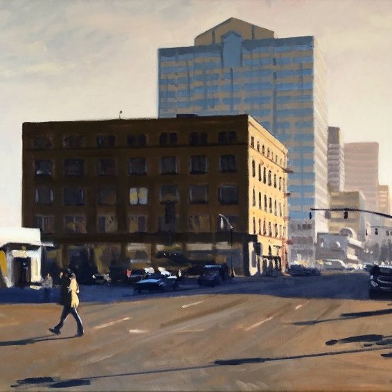 Down Third (actually down Second), oil on canvas, size unknown, copyright ©1993