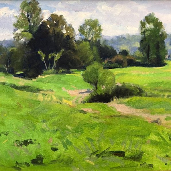 Small Farmland, oil on canvas, 12 x 16 inches, copyright ©1993
