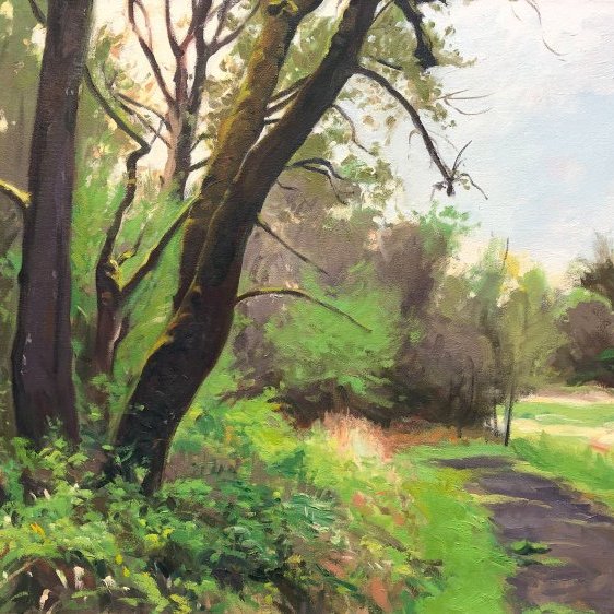 Path, oil on canvas, 23 x 32 inches, copyright ©1991