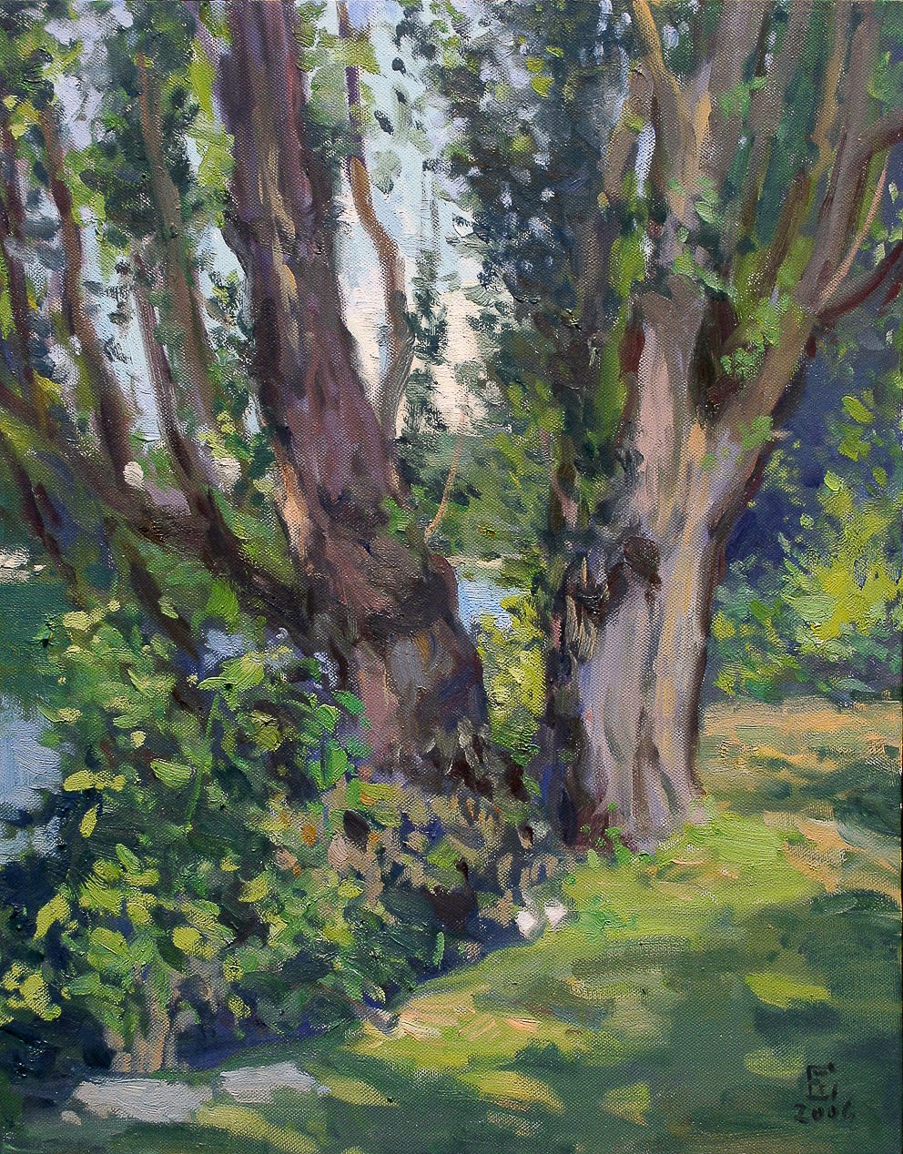 Trees, oil on canvas. 20 X 16 inches, copyright ©2006, $2,300