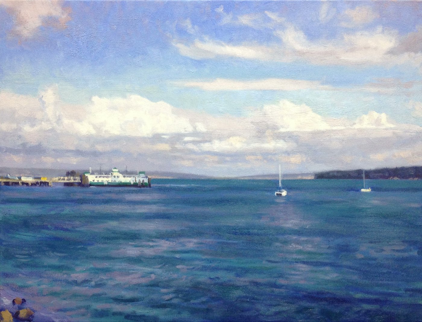 Port Townsend Ferry, oil on canvas, 18 X 24 inches, copyright ©2013, $3,200