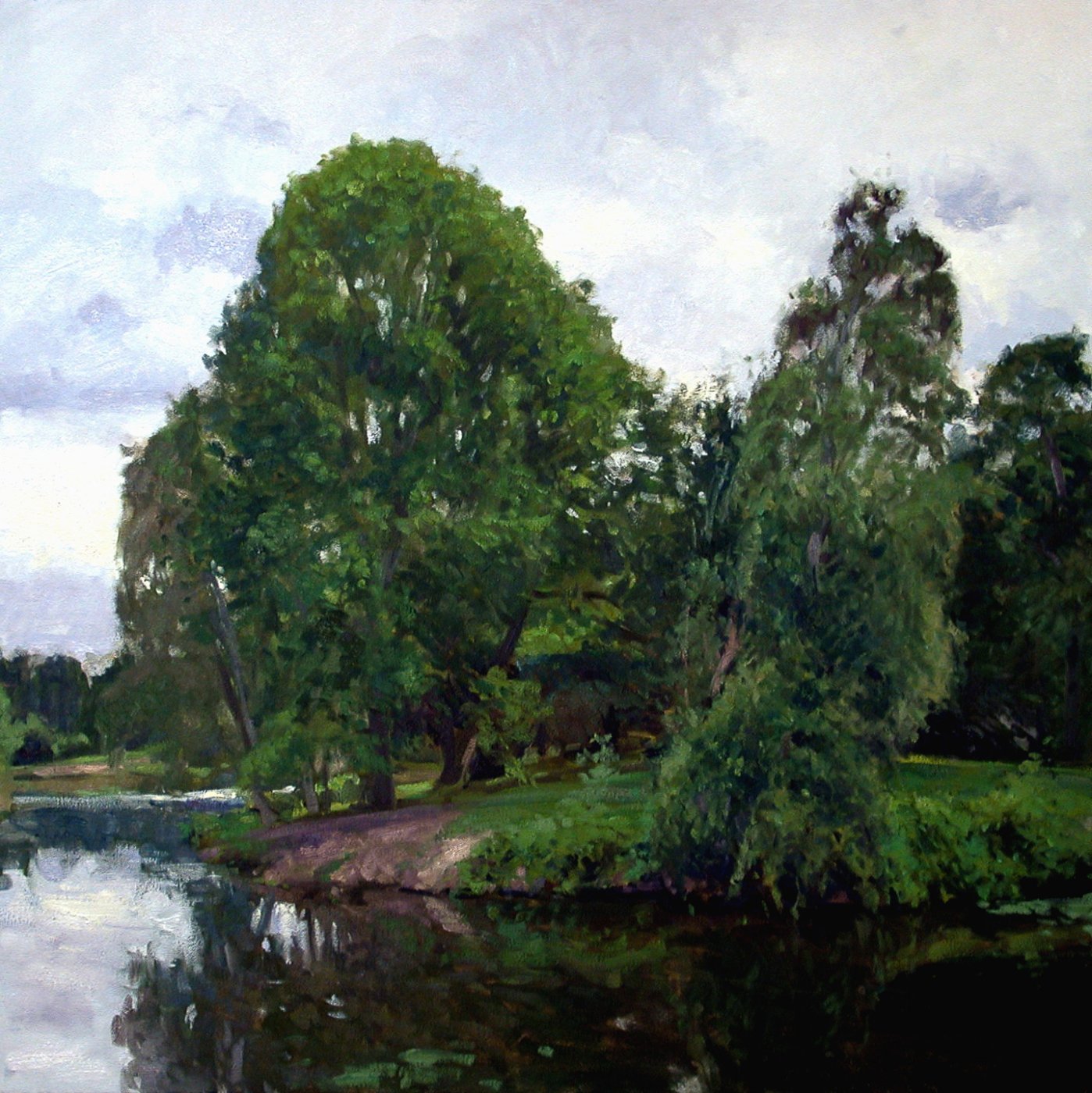 Arboretum, oil on canvas, 36 X 36 inches, copyright ©2002, $4,900