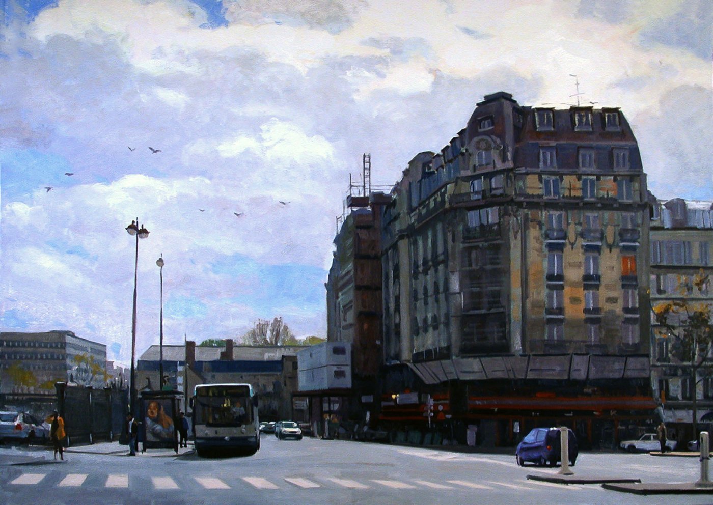 Near the Gare D'Lest, oil on canvas, 52 X 72 inches, copyright ©2004, $12,500