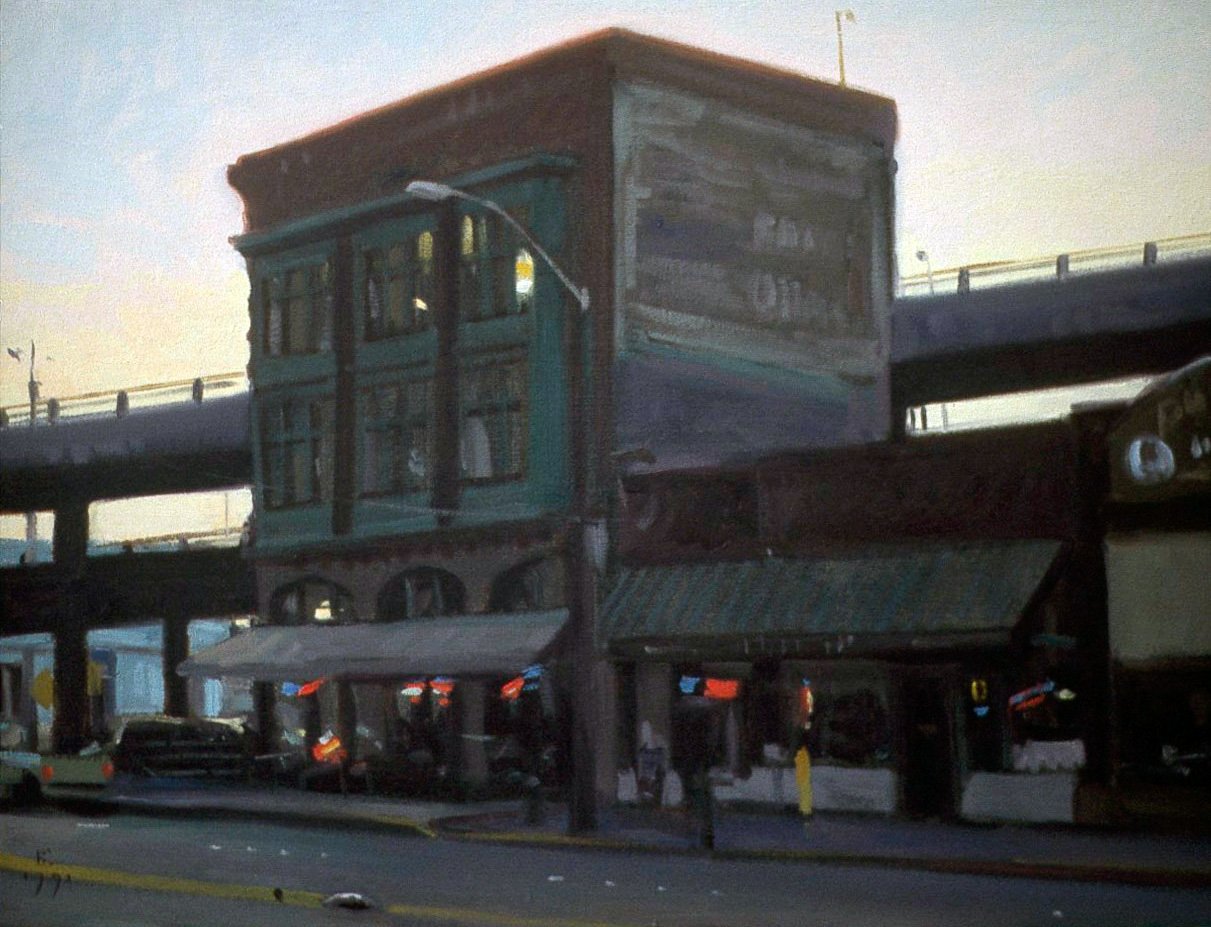 Triangle Building, oil on canvas, 18 X 24 inches, copyright ©1991