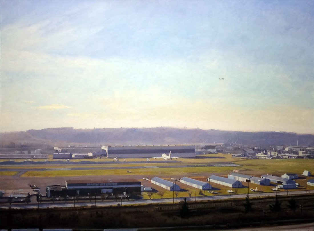 Boeing Field, oil on canvas, 44 X 60 inches, copyright ©1986
