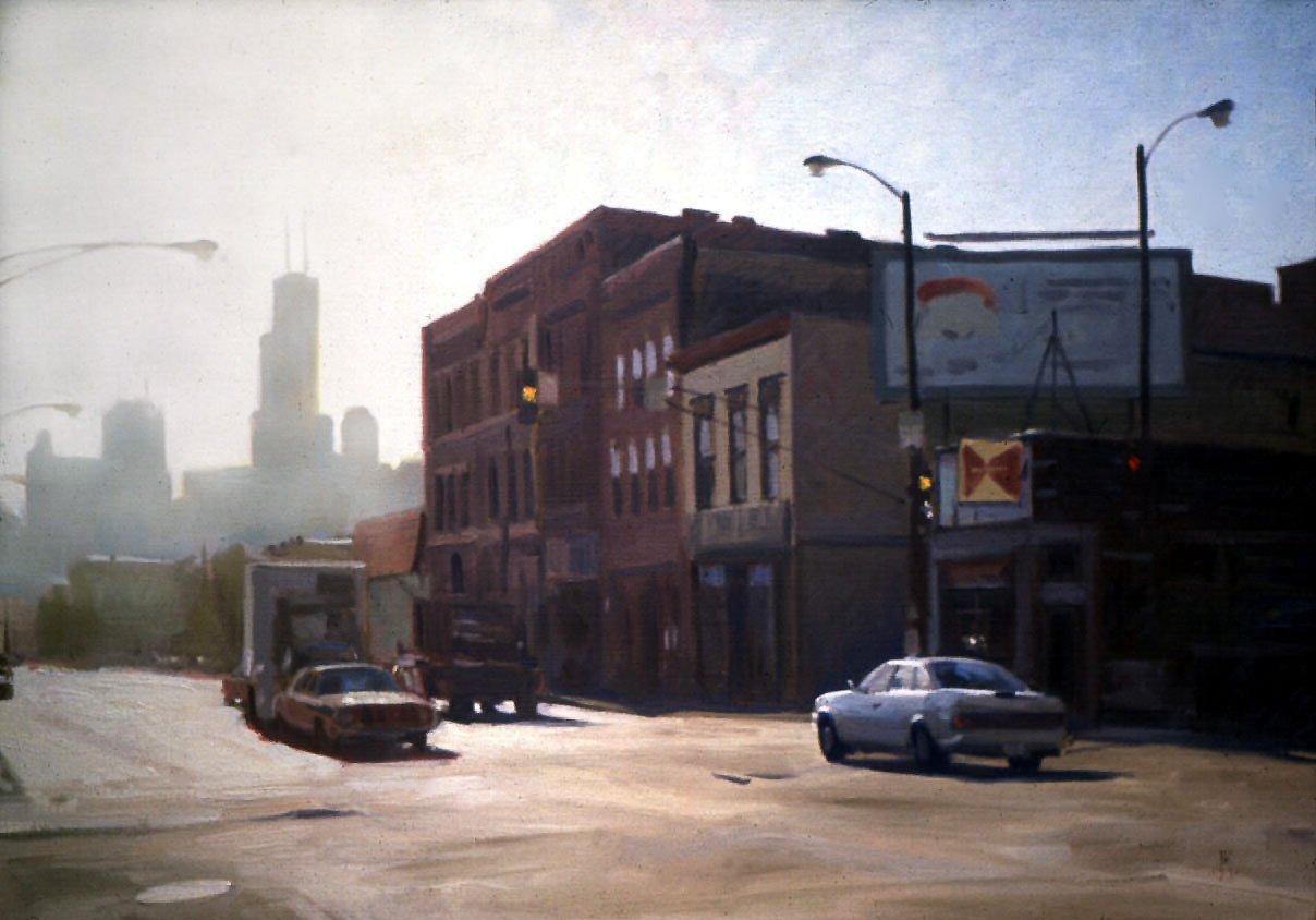 Chi-town, oil on canvas, 21 X 30 inches, copyright ©1991