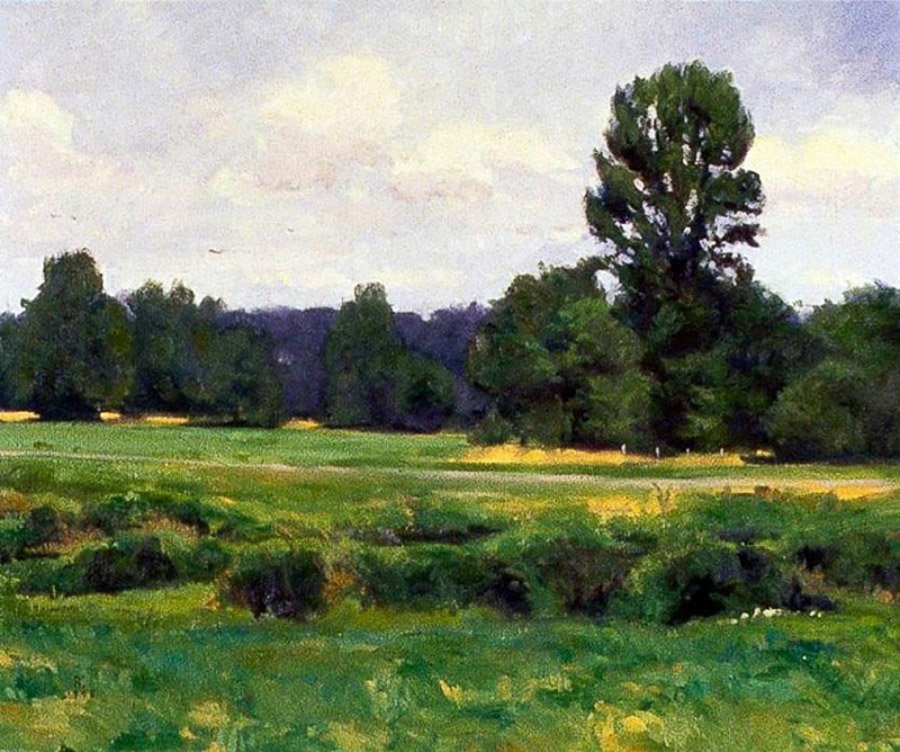 Perfect Blue Day, oil on canvas, 48 X 72 inches, copyright ©2001