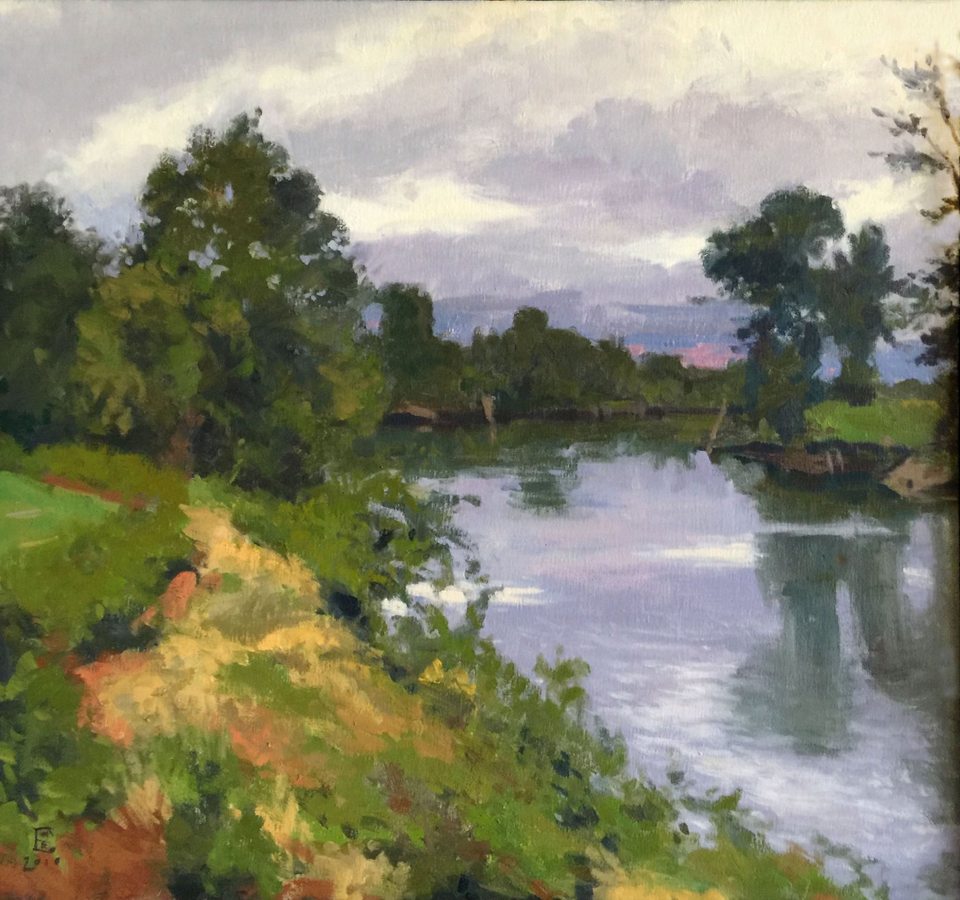 Bend In The River, oil on canvas, 30 x 32 inches, copyright ©2010