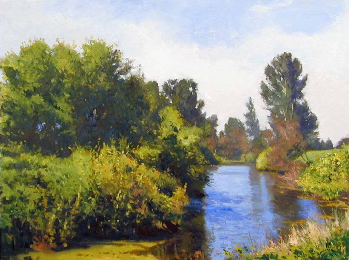 Sauvie Island Creek I, oil on canvas, 30 X 40 inches, copyright ©1999