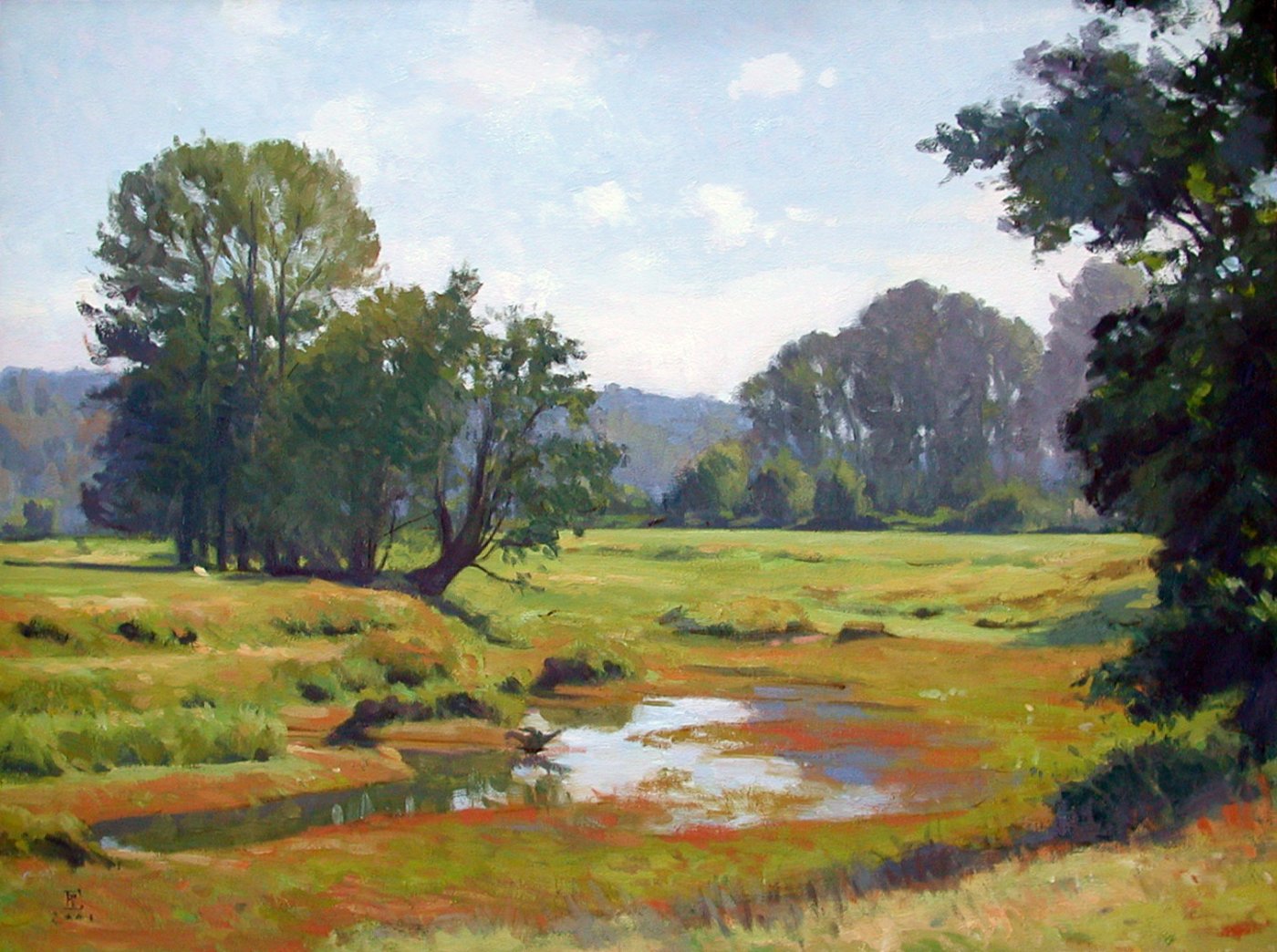 Riverbed II, oil on canvas, 24 X 32 inches, copyright ©2001