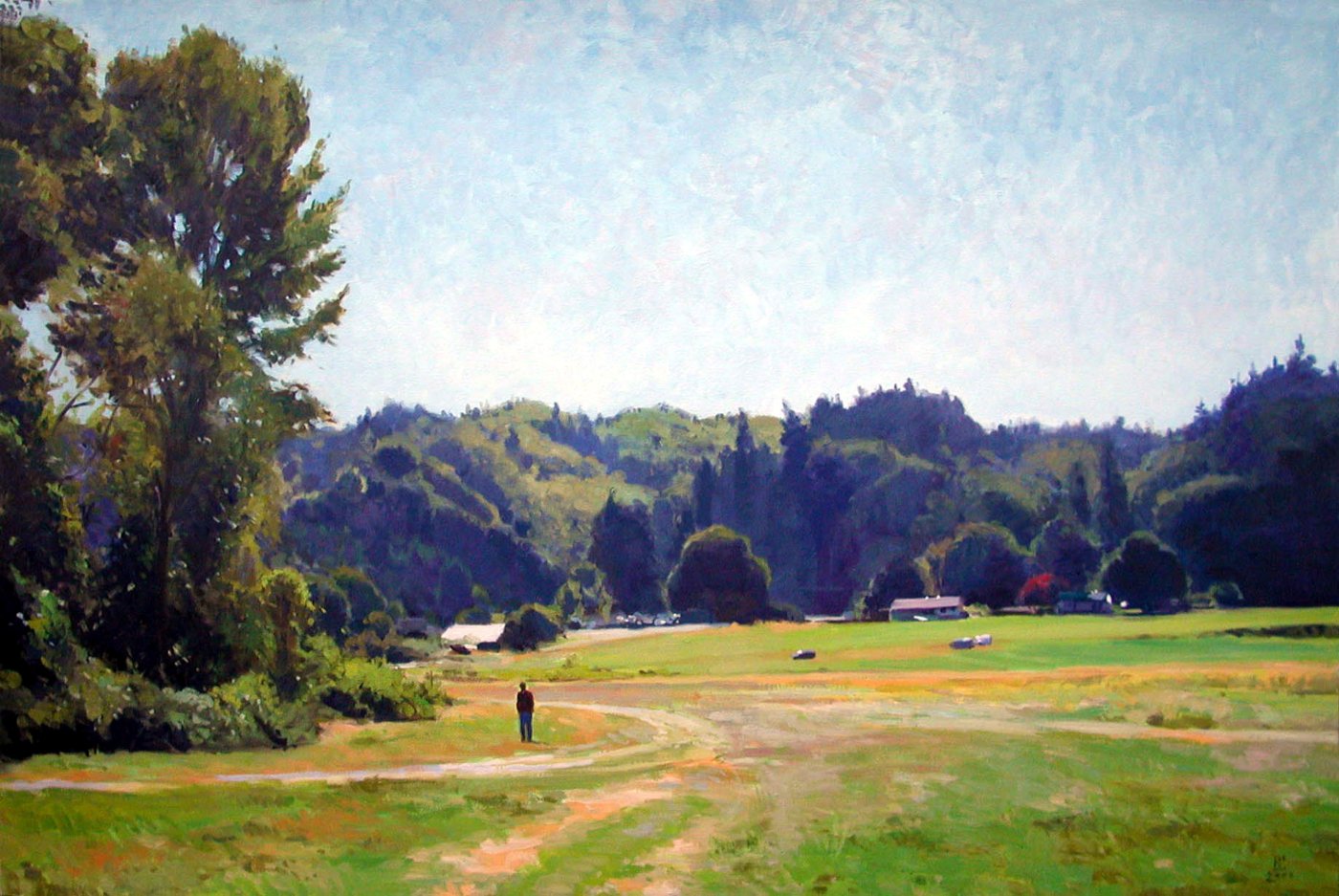 Perfect Blue Day, oil on canvas, 48 X 72 inches, copyright ©2001