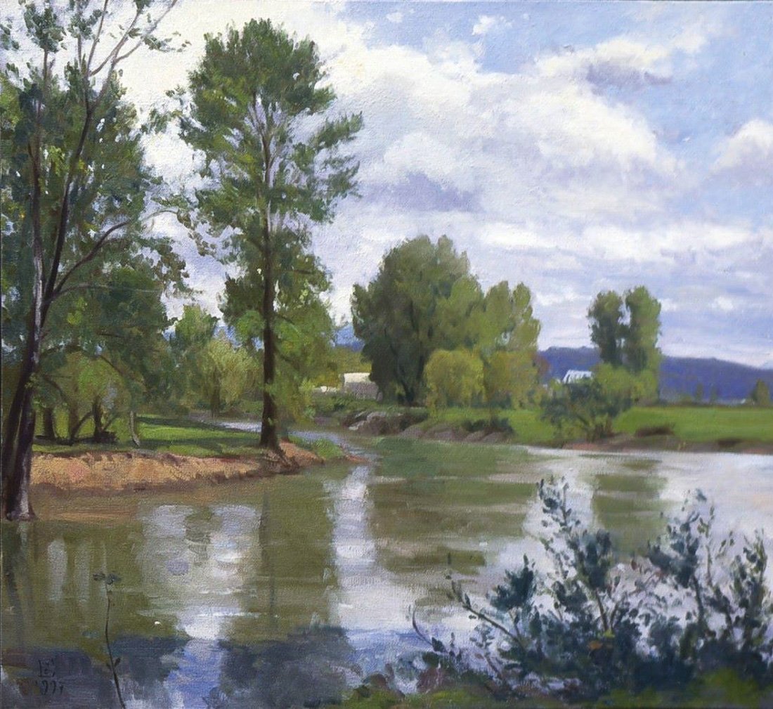 Bend Of The River II, oil on canvas, 34 X 36 inches, copyright ©1997